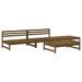 Salon de jardin 4 pcs marron miel bois de pin massif - Photo n°1