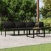 Salon de jardin 5 pcs avec coussins Aluminium Anthracite - Photo n°1