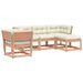 Salon de jardin 5 pcs avec coussins bois massif douglas - Photo n°1