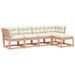 Salon de jardin 5 pcs avec coussins bois massif douglas - Photo n°1