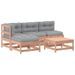 Salon de jardin 5 pcs avec coussins bois massif douglas - Photo n°1