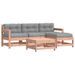 Salon de jardin 5 pcs avec coussins bois massif douglas - Photo n°1