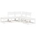 Salon de jardin 5 pcs blanc bois massif de pin - Photo n°1