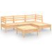 Salon de jardin 5 pcs Bois de pin massif 27 - Photo n°1