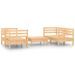 Salon de jardin 5 pcs Bois de pin massif 19 - Photo n°1