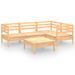 Salon de jardin 5 pcs Bois de pin massif 20 - Photo n°1