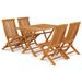 Salon de jardin 5 pcs Bois de teck massif - Photo n°1