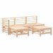 Salon de jardin 5 pcs bois massif de pin - Photo n°1