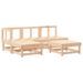 Salon de jardin 5 pcs bois massif de pin - Photo n°1