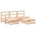 Salon de jardin 5 pcs bois massif de pin - Photo n°1