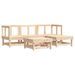 Salon de jardin 5 pcs bois massif de pin - Photo n°1