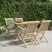 Salon de jardin 5 pcs gris bois de teck massif - Photo n°2