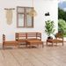 Salon de jardin 5 pcs Marron miel Bois de pin massif 24 - Photo n°1