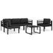 Salon de jardin 6 pcs avec coussins Aluminium Anthracite 6 - Photo n°1