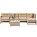 Salon de jardin 6 pcs avec coussins Bois de pin massif - Photo n°1