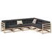 Salon de jardin 6 pcs avec coussins bois de pin massif - Photo n°1