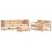 Salon de jardin 6 pcs avec coussins bois massif - Photo n°1