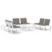 Salon de jardin 6 pcs avec coussins Plastique Blanc - Photo n°1