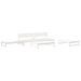 Salon de jardin 6 pcs Blanc Bois de pin massif - Photo n°1