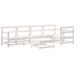 Salon de jardin 6 pcs Blanc Bois de pin massif - Photo n°1
