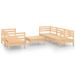 Salon de jardin 6 pcs Bois de pin massif 43 - Photo n°1