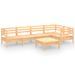 Salon de jardin 6 pcs Bois de pin massif 37 - Photo n°1