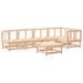 Salon de jardin 6 pcs Bois de pin massif - Photo n°1