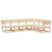 Salon de jardin 6 pcs bois de pin massif - Photo n°1