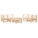Salon de jardin 6 pcs Bois de pin massif - Photo n°1