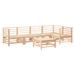 Salon de jardin 6 pcs Bois de pin massif - Photo n°1