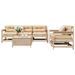 Salon de jardin 6 pcs bois de pin massif - Photo n°1