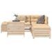 Salon de jardin 6 pcs bois de pin massif - Photo n°1
