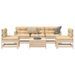 Salon de jardin 6 pcs bois de pin massif - Photo n°1