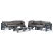 Salon de jardin 6 pcs palettes avec coussins gris Bois 5 - Photo n°1