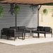Salon de jardin 7 pcs avec coussins Aluminium Anthracite - Photo n°1