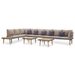 Salon de jardin 7 pcs avec coussins Bois d'acacia solide 7 - Photo n°1