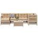 Salon de jardin 7 pcs avec coussins Bois de pin massif - Photo n°1