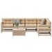 Salon de jardin 7 pcs avec coussins Bois de pin massif - Photo n°1