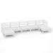 Salon de jardin 7 pcs Blanc Bois de pin massif 31 - Photo n°1
