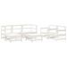 Salon de jardin 7 pcs Blanc Bois de pin massif - Photo n°1
