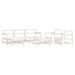 Salon de jardin 7 pcs Blanc Bois de pin massif - Photo n°1