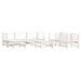 Salon de jardin 7 pcs Blanc Bois de pin massif - Photo n°1