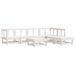 Salon de jardin 7 pcs Blanc Bois de pin massif - Photo n°1