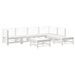 Salon de jardin 7 pcs Blanc Bois de pin massif - Photo n°1