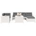Salon de jardin 7 pcs blanc bois de pin massif - Photo n°1