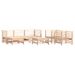 Salon de jardin 7 pcs Bois de pin massif - Photo n°1