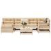 Salon de jardin 7 pcs bois de pin massif - Photo n°1