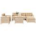 Salon de jardin 7 pcs bois de pin massif - Photo n°1
