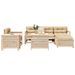 Salon de jardin 7 pcs bois de pin massif - Photo n°1