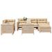 Salon de jardin 7 pcs bois de pin massif - Photo n°1